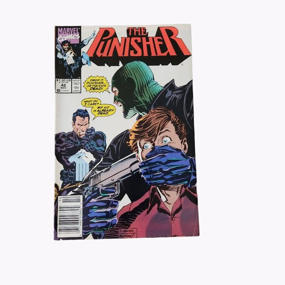 Marvel The Punisher #42 1990 Comic Book Collector Bagged Boarded - Picture 1 of 2
